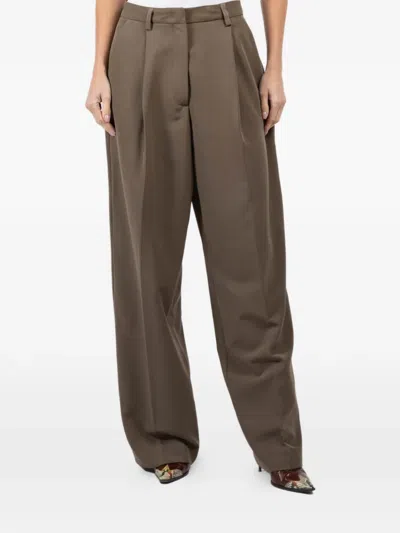 The Latest C-alex Pleated Trousers In Brown