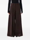 The Latest C-alma Wide-leg Brown Tailored Trousers In Brown