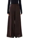The Latest C-alma Wide-leg Brown Tailored Trousers In Burgundy