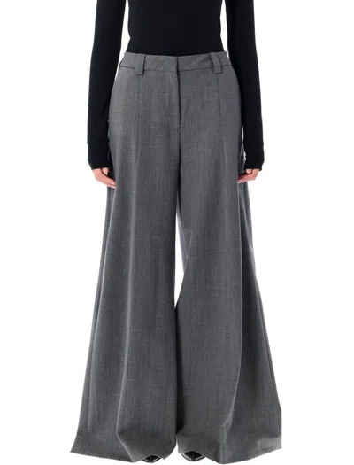 The Latest Pleated Wide-leg Trousers In Black