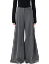 The Latest C-alma Tailored High-waist Wide-leg Trousers In Gray
