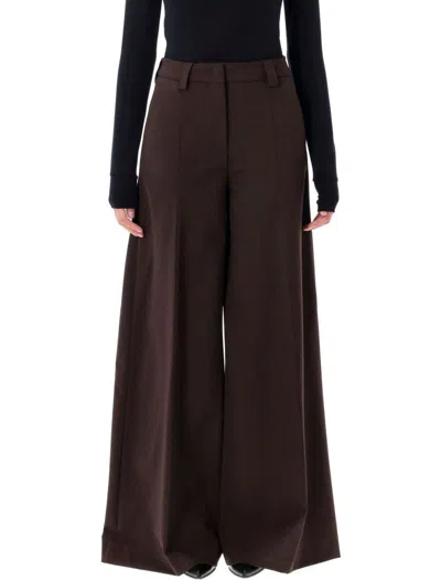 THE LATEST C-ALMA WIDE-LEG BROWN TAILORED TROUSERS