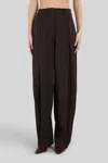 The Latest Cara 3116 Pants In Brown Polyester In Brown