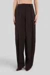 The Latest Cara 3116 Pants In Brown Polyester In Brown