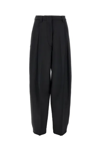 The Latest "cara" Wool Blend Trousers In Black
