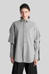 The Latest Carmen 4003 Shirt In Grey Polyester In Gray