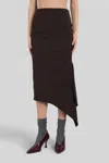 The Latest Cassidy Skirt In Brown Polyester In Black