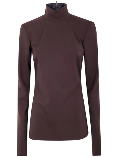 The Latest "clio" Wool Polyester Top In Brown