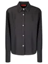 The Latest Black Long-sleeved Shirt With Classic Collar In Black