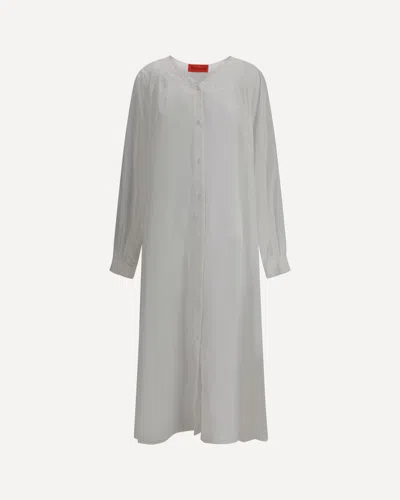 The Latest Cotton Lon Chemisier Dress In White