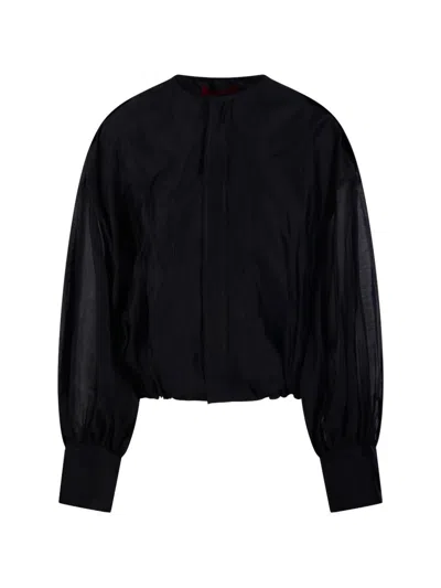 The Latest Crewneck Blouse In Black