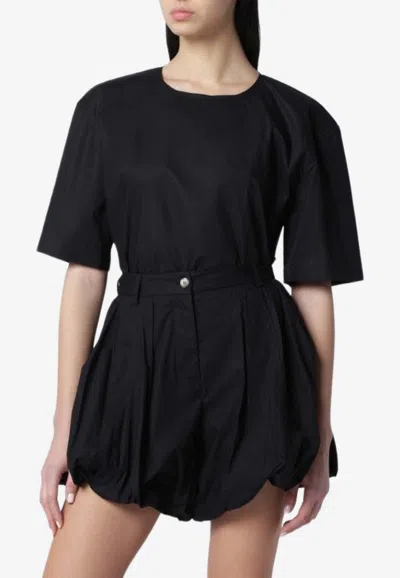 The Latest Thelatest Short-sleeve Black Cotton Top
