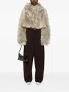 The Latest Thelatest Short Ice-white Faux Fur Coat In Neutral