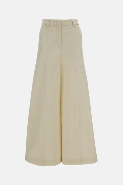 The Latest D-alma Palazzo Flared Trousers In Neutral