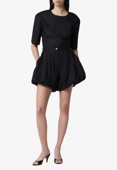 The Latest Dafne Balloon Mini Shorts In Black