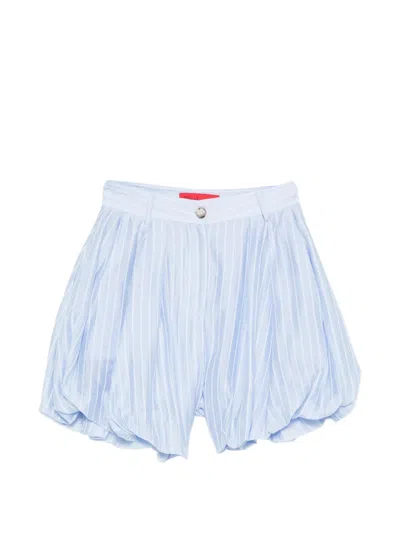 The Latest Dafne Striped Balloon Shorts In Blue