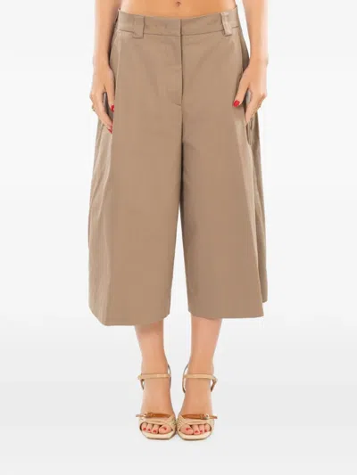 The Latest Dakota Gabardine Cropped Trousers In Neutrals