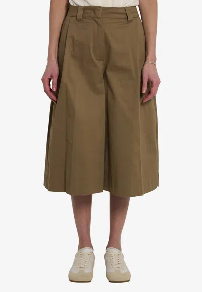The Latest Dakota Wide-leg Bermuda Pants In Brown