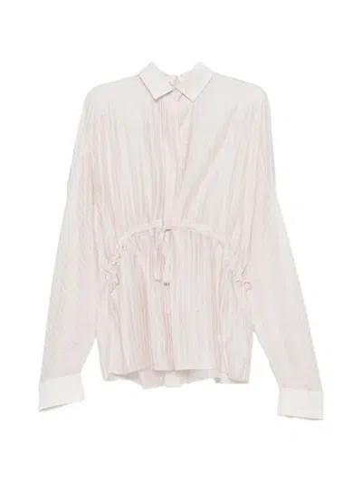 The Latest Dalida Striped Shirt In Neutral