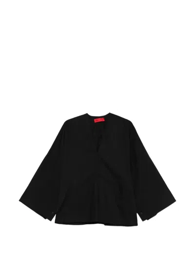 The Latest Dana V-neck Blouse In Black