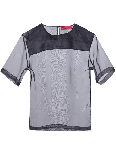 The Latest Dean Organza Top In Animal Print