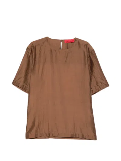 The Latest Dean Short-sleeve Blouse In Brown