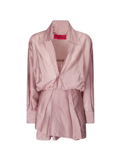 The Latest Denise Button-up Mini Dress In Pink