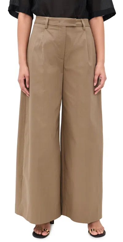 The Latest Deva Gabardina Trousers Cognac In Brown