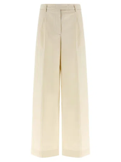 The Latest Deva Pleat Trousers In Neutral