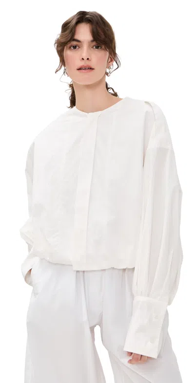 The Latest Diana Aspetto Grinzato Shirt White