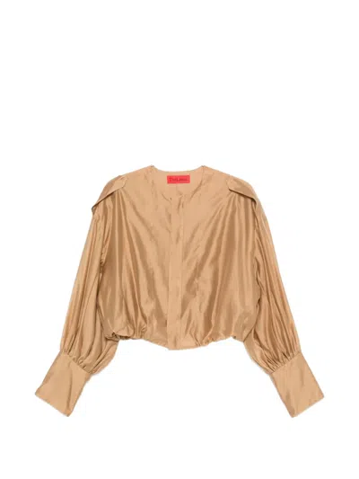 The Latest Lightweight Muslin Blouse In Nude In Brown