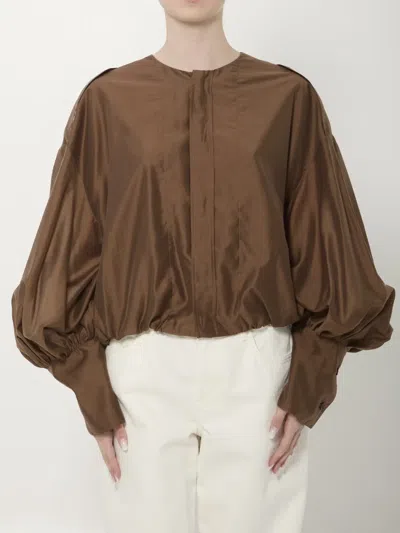 The Latest Diana Lightweight Muslin Shirt In Brown