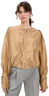 The Latest Lightweight Muslin Blouse In Nude In Brown