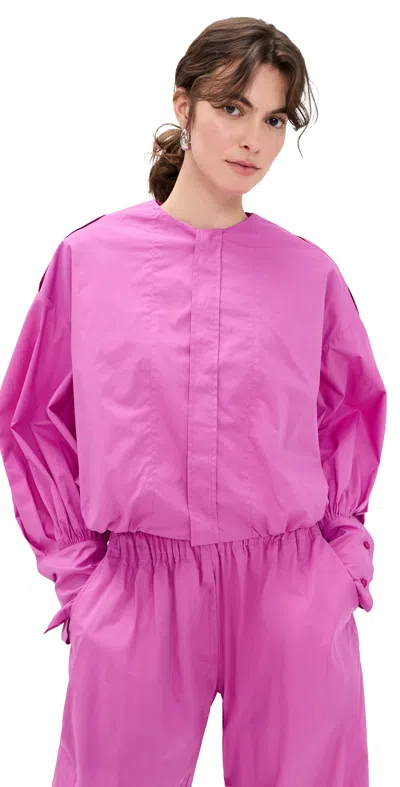 The Latest Diana Poplin Blouse Fuxia In Pink