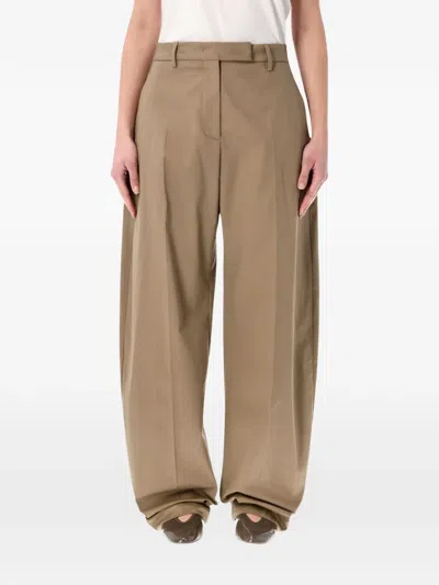 The Latest Dina Belt-loop Trousers In Brown