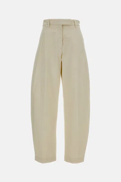 The Latest High-rise Wide-leg Trousers In Neutral