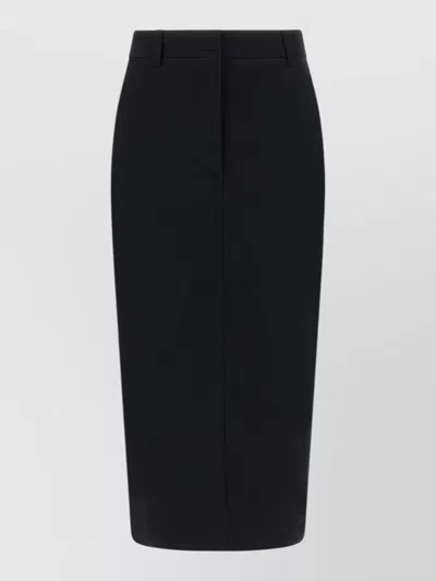 The Latest Donna Skirt Belt Loops Back Pocket In Black