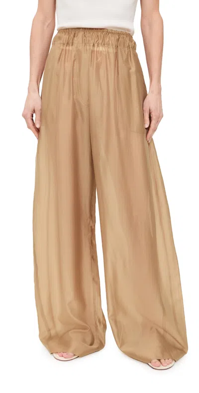 The Latest Dora Petite Popeline Trousers Nude In Brown