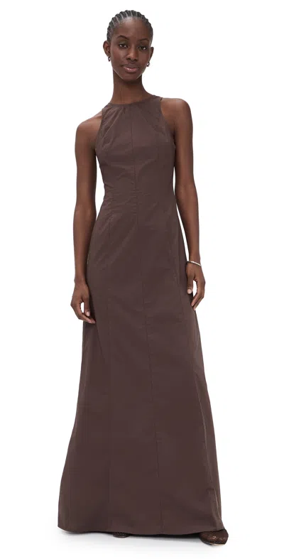 The Latest Dori Poplin Maxi Dress Brown