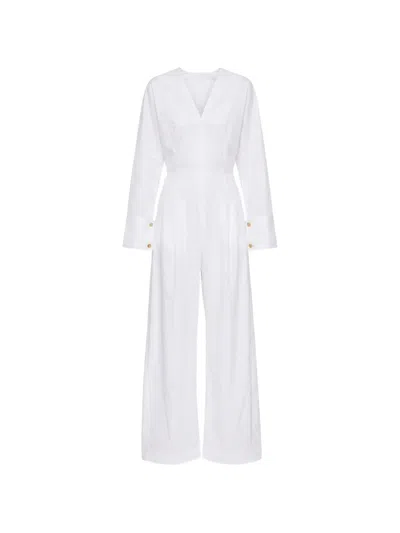 The Latest Drew Poplin Jumpsuit In White