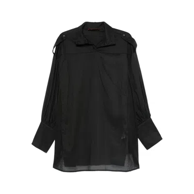 The Latest Drop-shoulder Blouse In Black