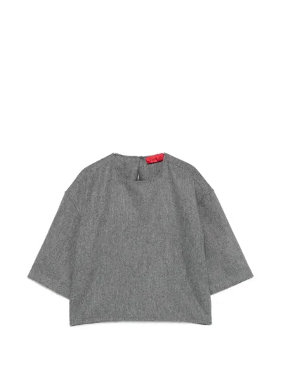 The Latest Dulce Round-neck Top In Gray
