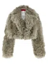 The Latest Cropped Faux Fur Jacket With Plush Texture