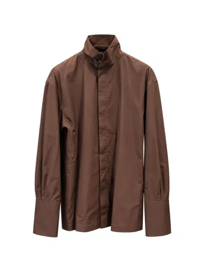 The Latest Edith High-neck Shirt In Brown