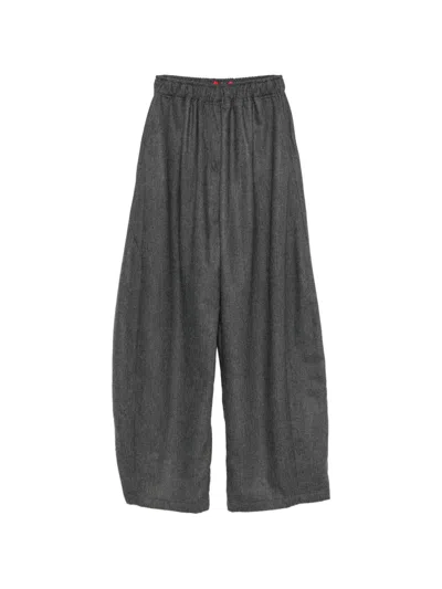 The Latest Elasticated Wide-leg Trousers In Gray