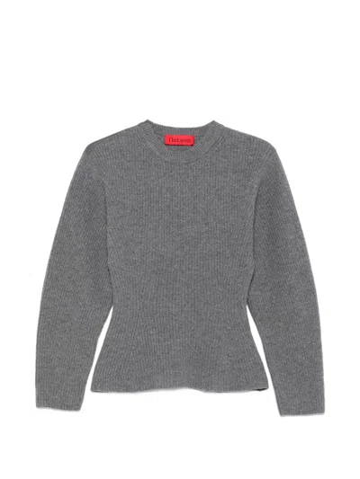 The Latest Elodie Ribbed-knit Wool Sweater In Gray