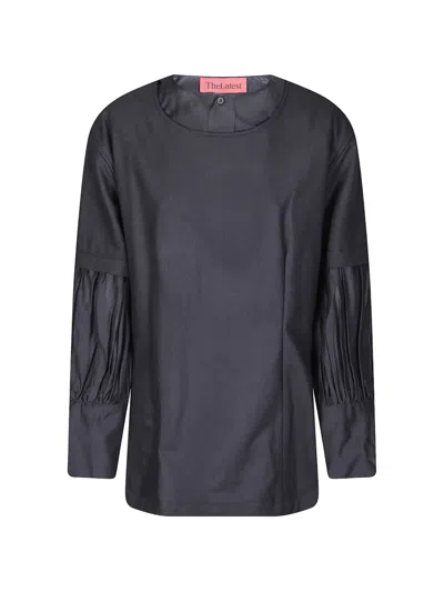 The Latest Erin Balloon-sleeve Blouse In Blue