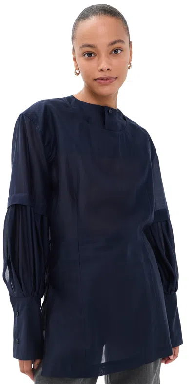 The Latest Erin Muslin Blouse Night Blue