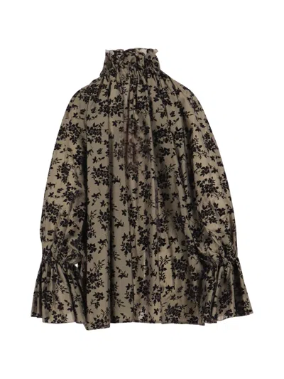 The Latest Estelle Floral-print Ruffled Blouse In Multi