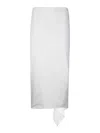 The Latest High-waisted Stretch Cotton Midi Skirt In White